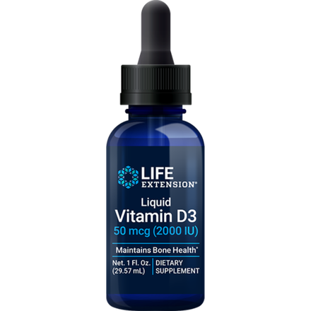 Liquid Vitamin D3 50 мкг (2 000 МЕ) 30 млl Life Extension