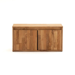 Комод с дверцами Эдгар деревянный 70х28х35 см дизайнерский / массив дуба, шпон дуба, натуральный дуб / комод для одежды в прихожую, детскую, ванную комнату