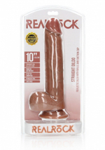 Телесный фаллоимитатор Straight Realistic Dildo Balls Suction Cup 10 - 28 см.