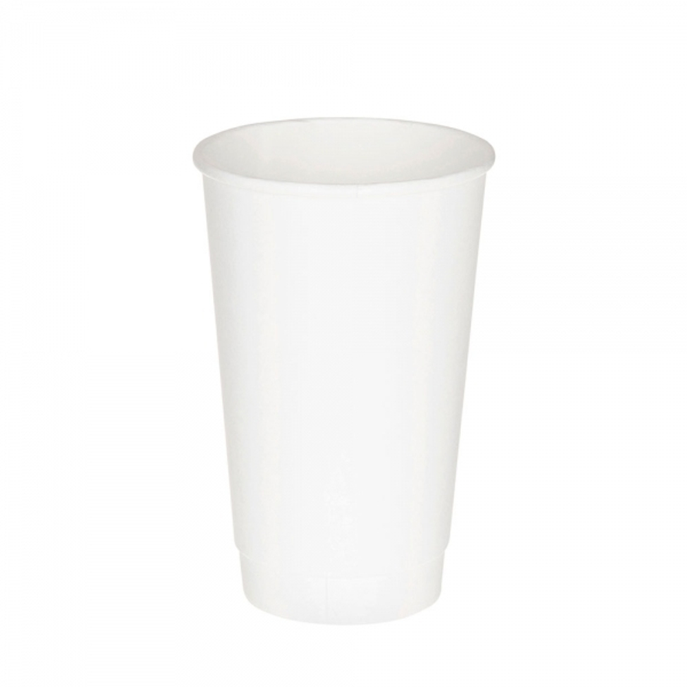 ФЦ Стакан 400 мл бумажный двухслойный БЕЛЫЙ 25шт/уп, 500 шт кор.