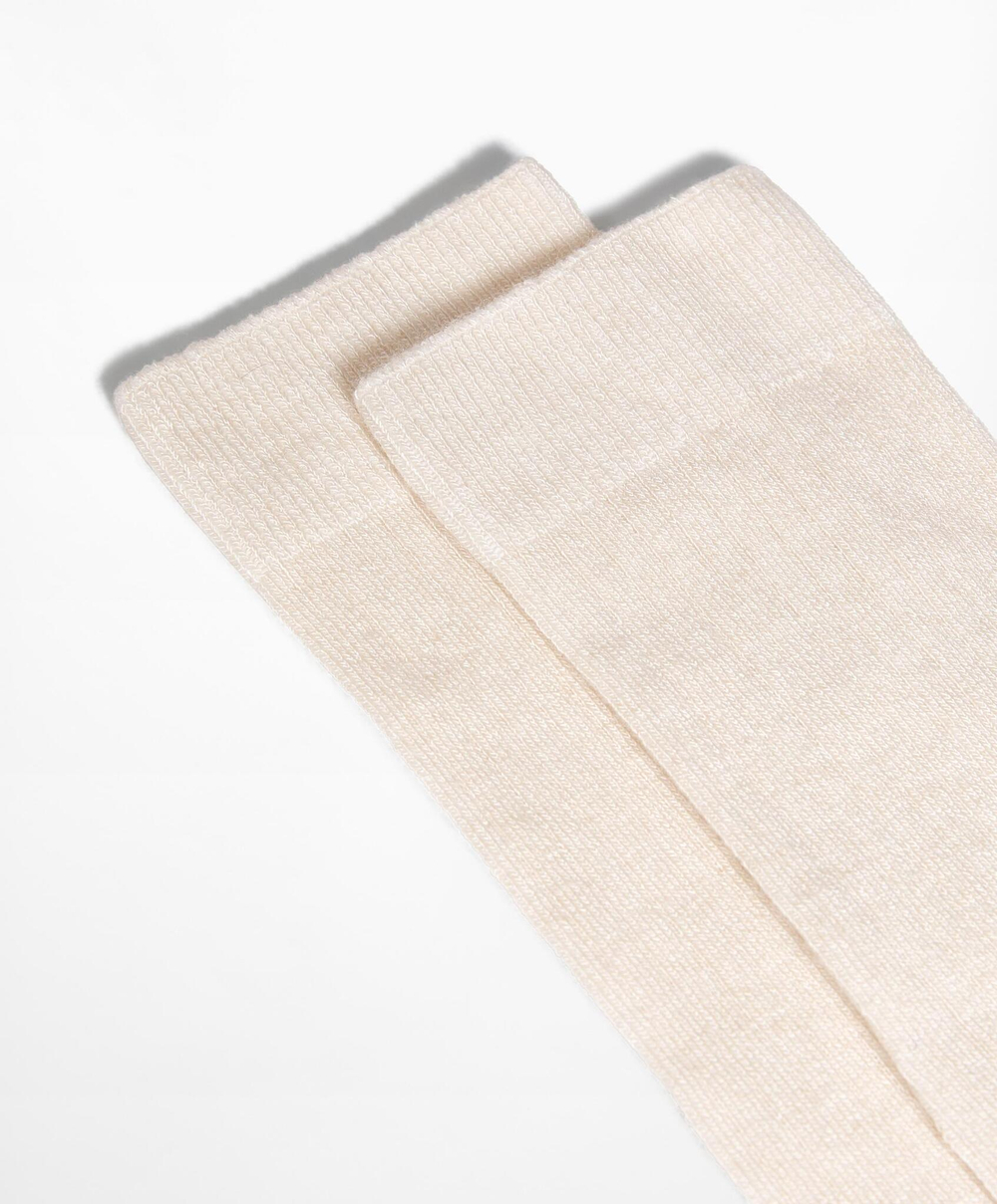 Oysho Классические носки из модала и кашемира, экрю