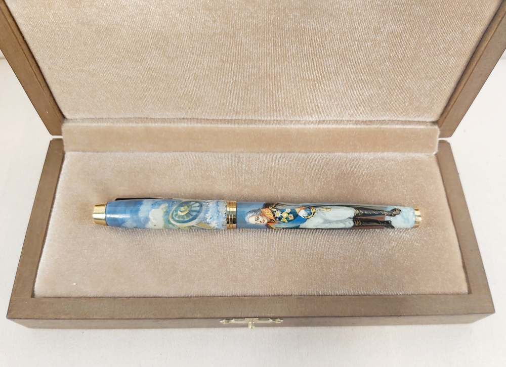 Ручка   с ручной росписью Палех "Кутузов"