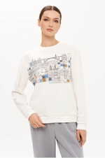 23351 Свитшот женский (молочный)