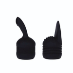 Черный вибромассажер со сменными насадками Power Wand - 20,5 см. (Цвет: черный)