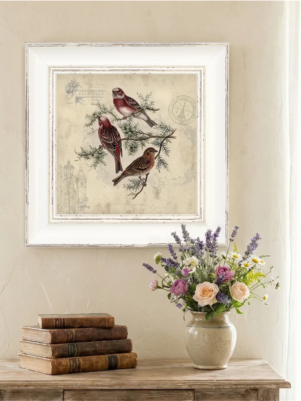 Картина на холсте в раме 27х27 см, настенный декор для дома