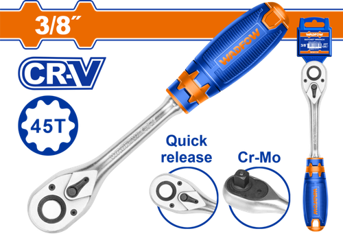 Ключ-трещотка 3/8" 205 мм (10/40) WADFOW WRW1238