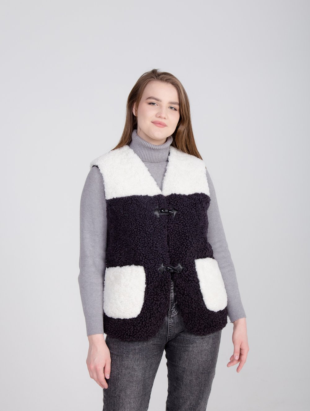 женский жилет из овчины