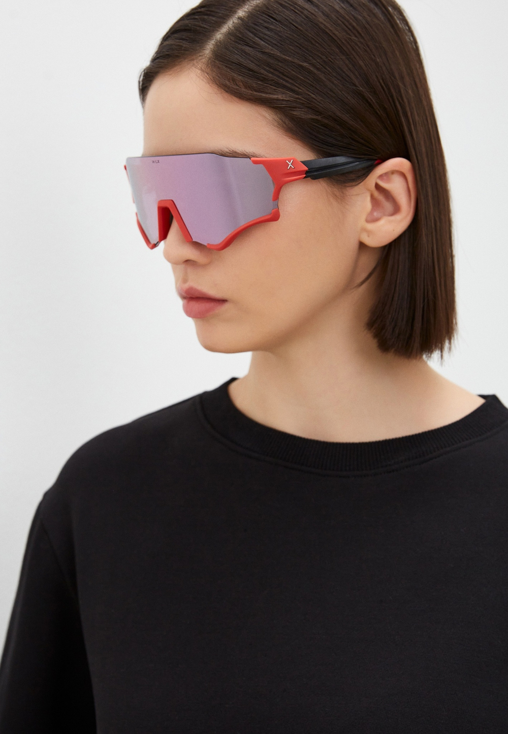 Спортивные очки HILX Revok / Matt Red Black / Light Purple Lens