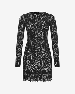 Платье мини из кружева
