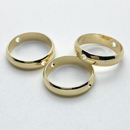 Коннектор-рамка, цвет золото, размер 12 мм, цена за 1 шт