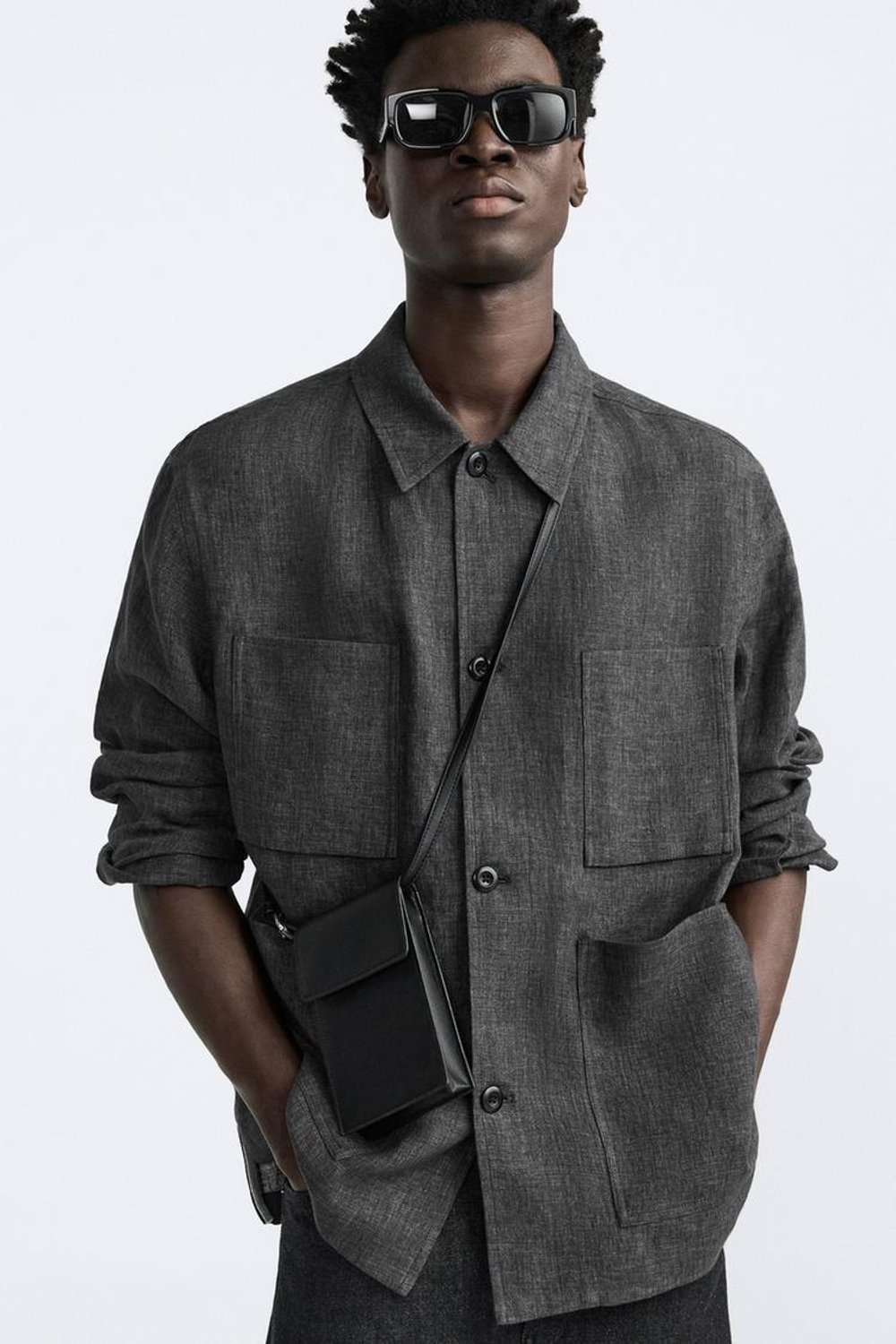 ZARA ЧЕХОЛ ДЛЯ МОБИЛЬНОГО ТЕЛЕФОНА С КЛАПАНОМ, ЧЕРНЫЙ