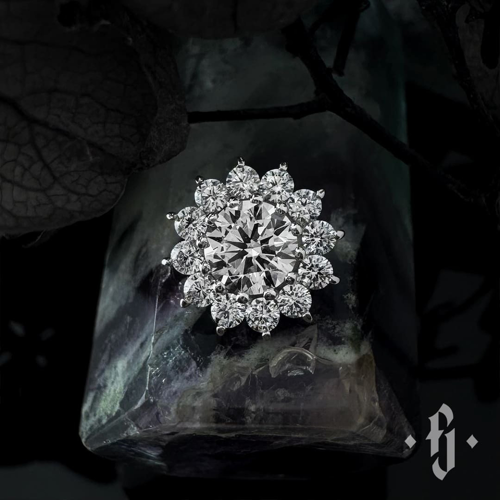 Накрутка "Imbrem" - Белое золото - White CZ