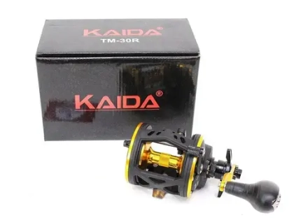 Катушка мультипликаторная Kaida TM-30L со счетчиком, под левую руку (3000, 3+1BB, мет.шпуля)