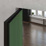 Межкомнатная дверь Zadoor FiloMuro ПГ Elen ALU Black Revers