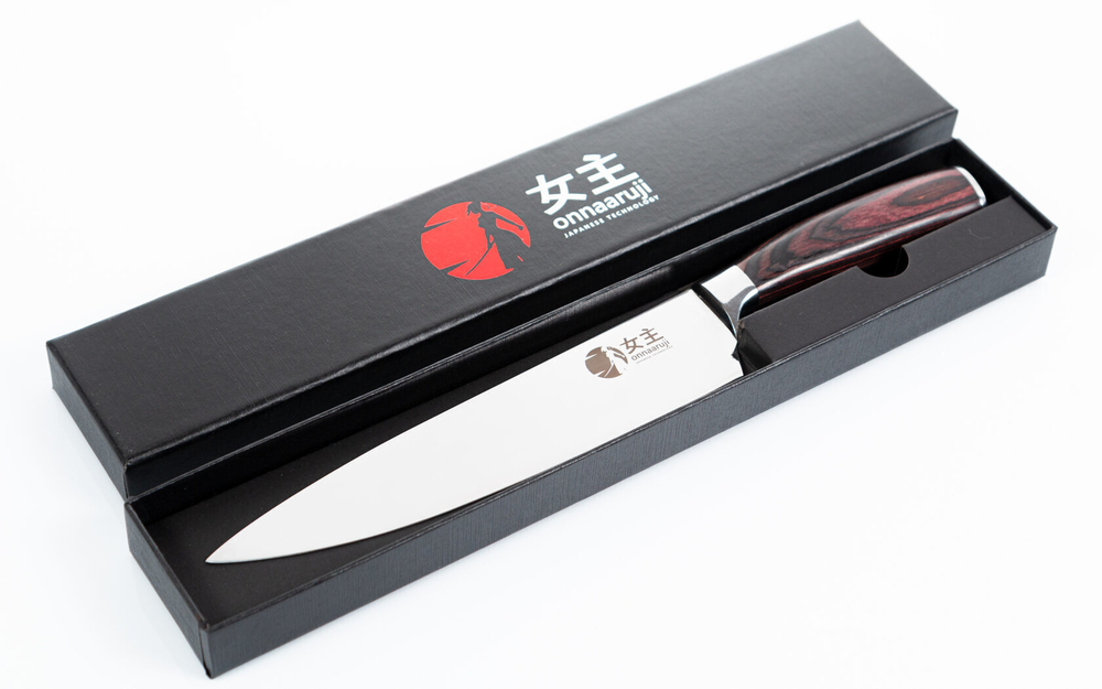 Кухонный шеф-нож, поварской, универсальный Onnaaruji. Профессиональный. Длина лезвия 21 см. Люкс серия