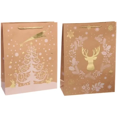 Пакет подарочный «Новогодний мир» 26*32*10 см, микс