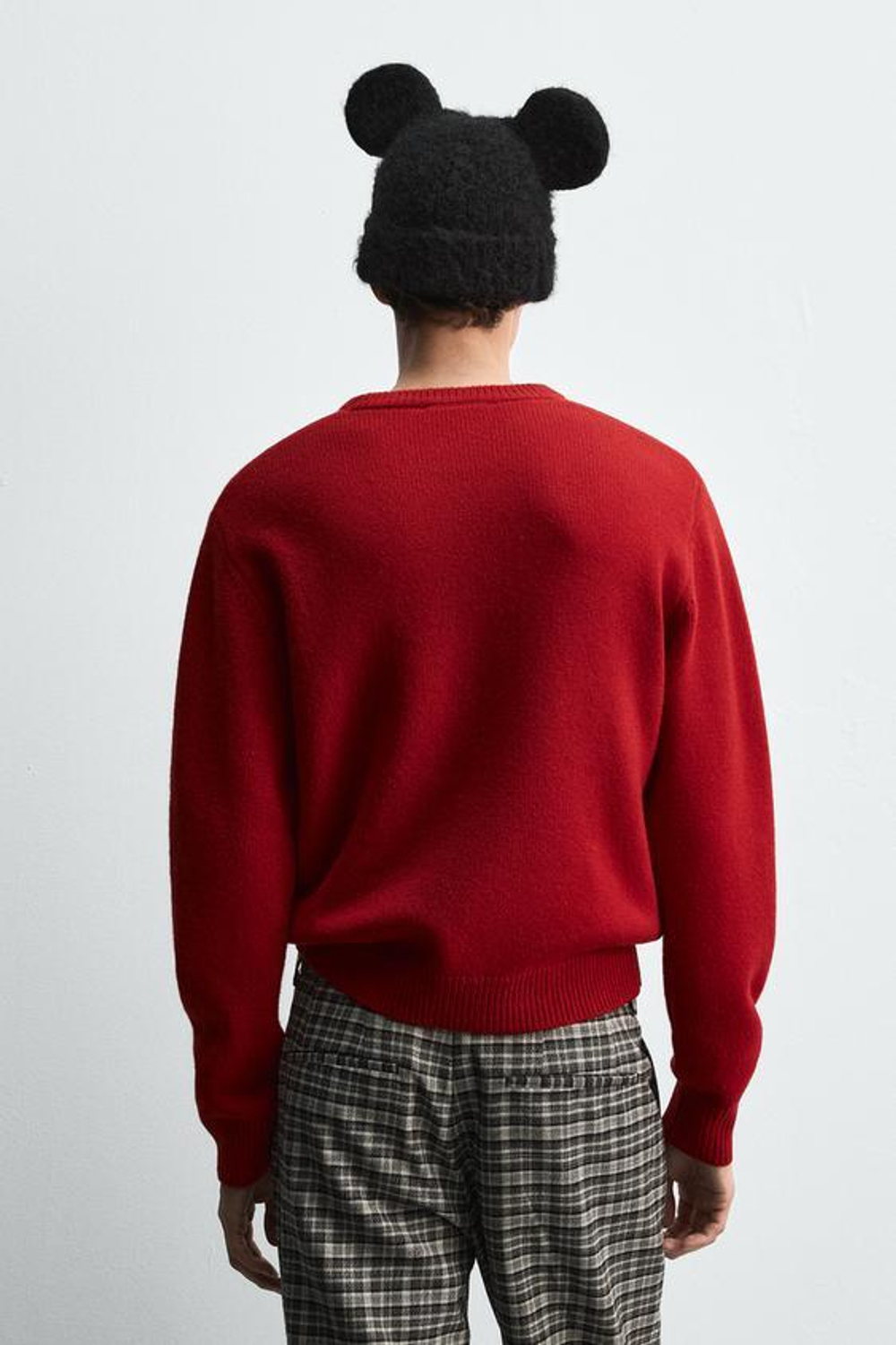 ZARA HARRY LAMBERT X DISNEY ШЕРСТЯНОЙ ДЖЕМПЕР С ПРИНТОМ, КРАСНЫЙ