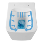 Инсталляция пневматическая с подвесным унитазом CULTO ESTE. Панель смыва золотая