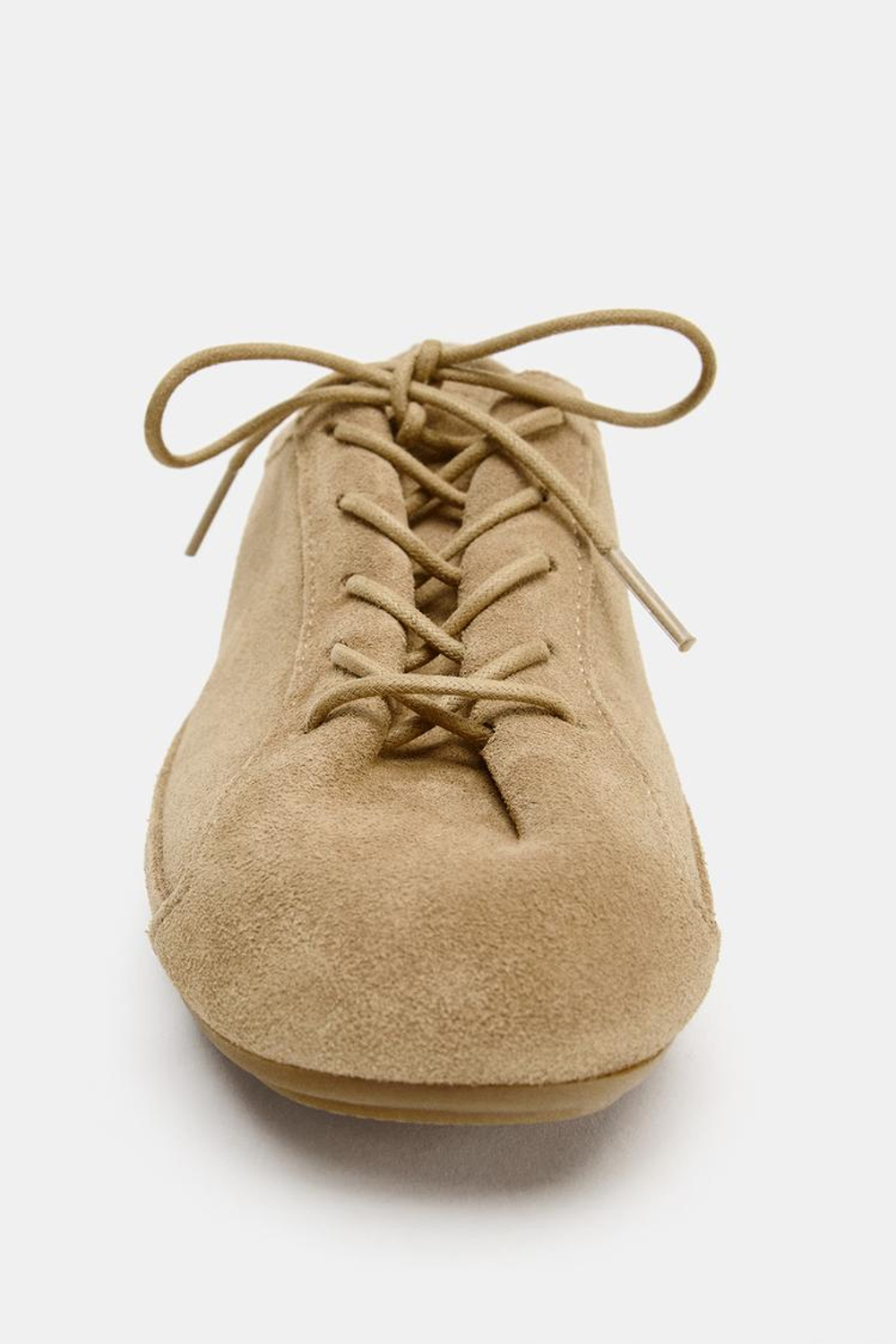 ZARA КОЖАНЫЕ ТУФЛИ-ДЕРБИ, КОРИЧНЕВЫЙ