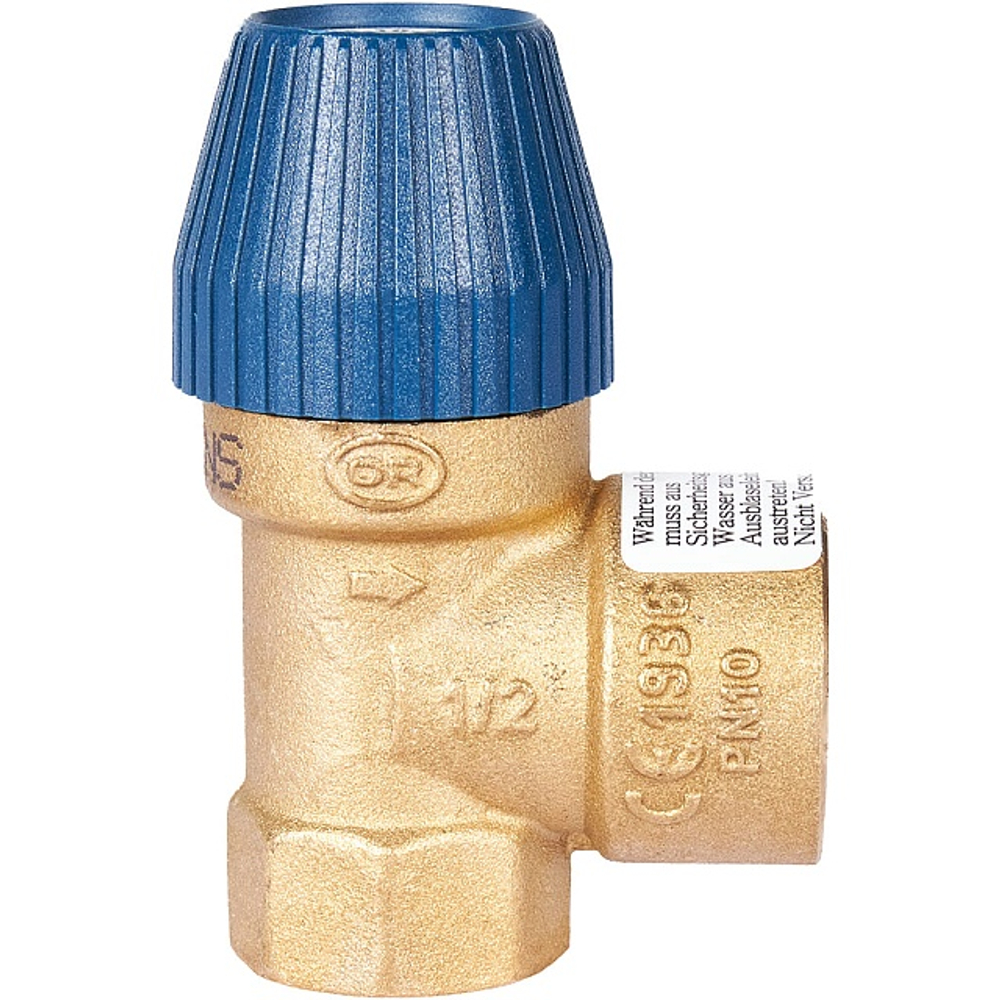 Клапан предохранительный STOUT - 1/2", сброс 3/4" (ВР/ВР, Рн 10 бар)