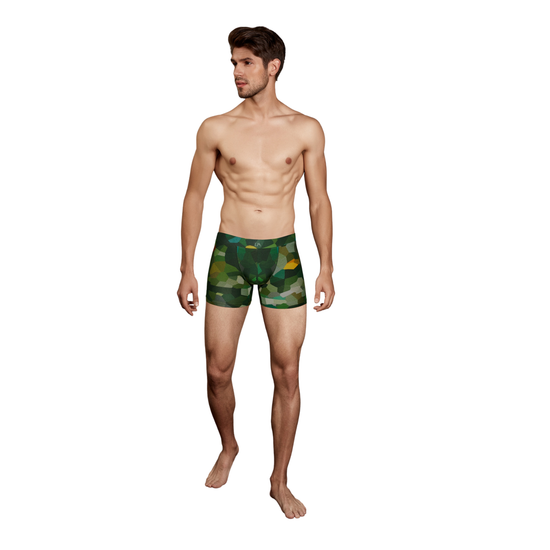 Мужские трусы боксеры зеленые с принтом Doreanse 1804