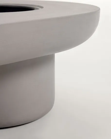 Журнальный столик-скамья с кашпо Taimi, серый бетон