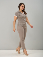 Блузка БЛ-115/кофе-экрюгорошек