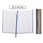 Записная книжка Basir на резинке, формат А5, обложка - замша, 21*14,5 см, 80 листов, 4 цвета ассорти