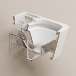 Комплект ABBER подвесной электронный унитаз-биде Rechteck AC1215S с инсталляцией AC0101P2