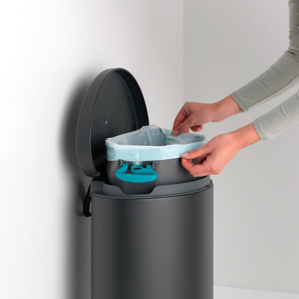 Мусорный бак с педалью 30л FB Brabantia Минерально-графитовый
