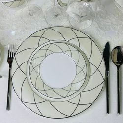 Lenardi 145-443 Набор из 6 тарелок 16,5см PANDORA CREAM в под.уп.(х20)Костяной фарфор