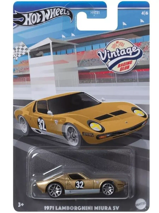 Машинка Хот Вилс Vintage 1971 Lamborghini Miura HRT81 HRV03