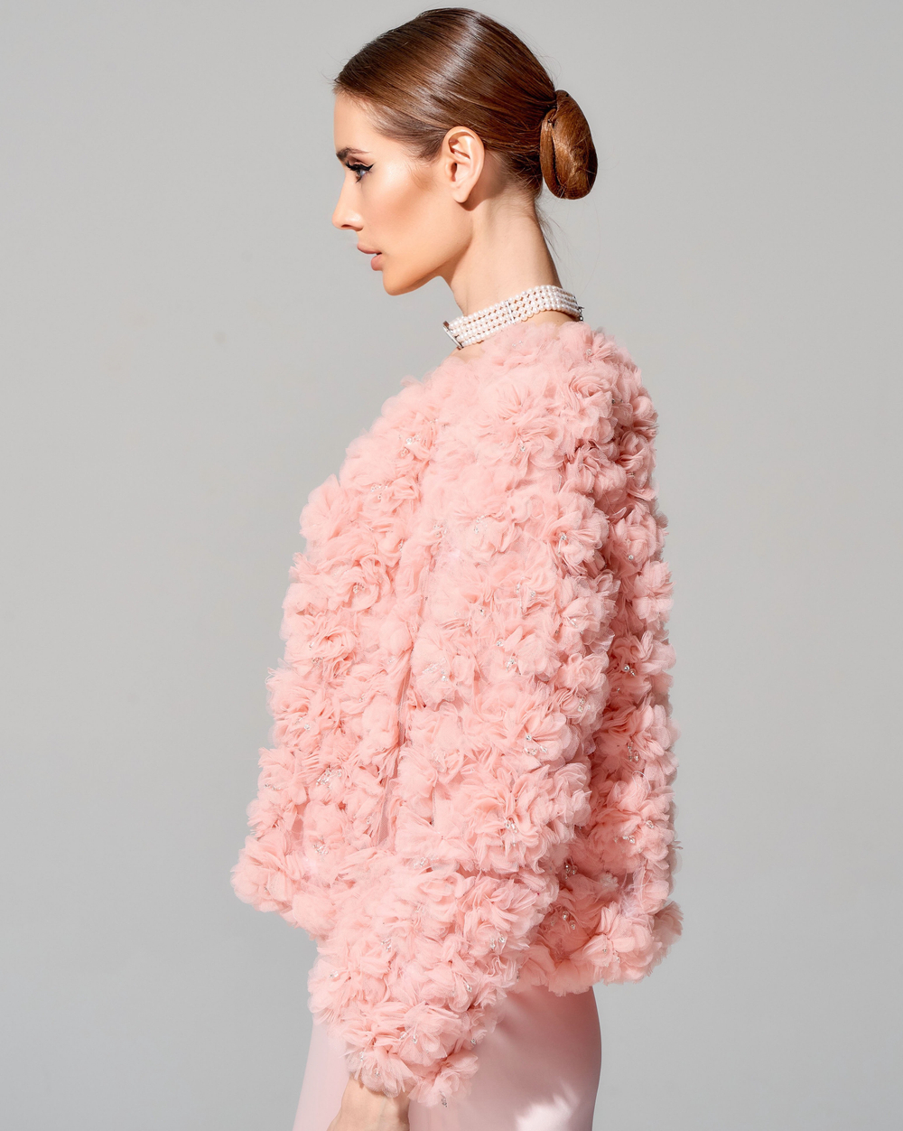 Кардиган с вышивкой ручной работы стеклянным бисером