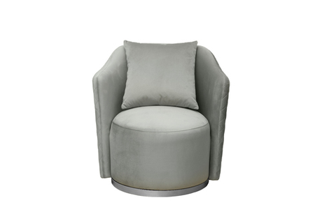 Кресло Garda Decor Верона (Verona) вращающееся, велюр мятный Colt025-MINT, хром 70*77*80 см