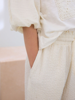 Брюки широкие для девочки Next AH9-741, Кремовый