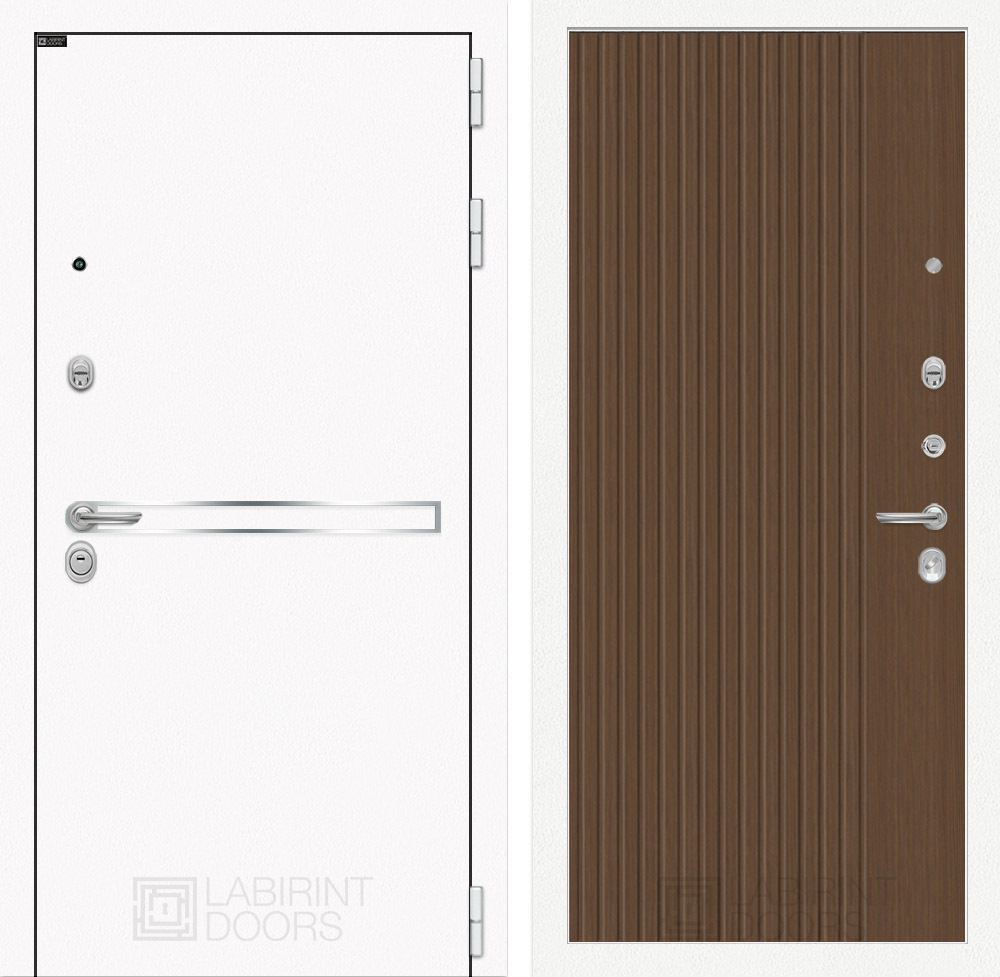 Дверь Входная Лабиринт Лайн WHITE 29 Дуб кантри темный