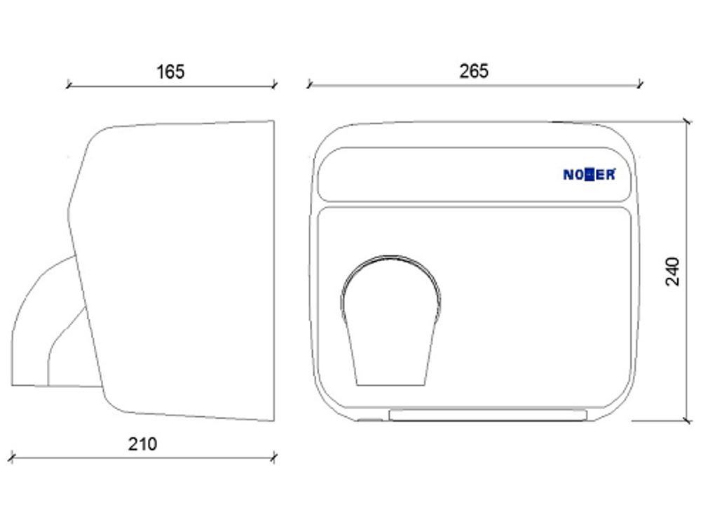 Сушилка сенсорная 2450 W нерж. сталь CYCLON 01101.B глянцевый