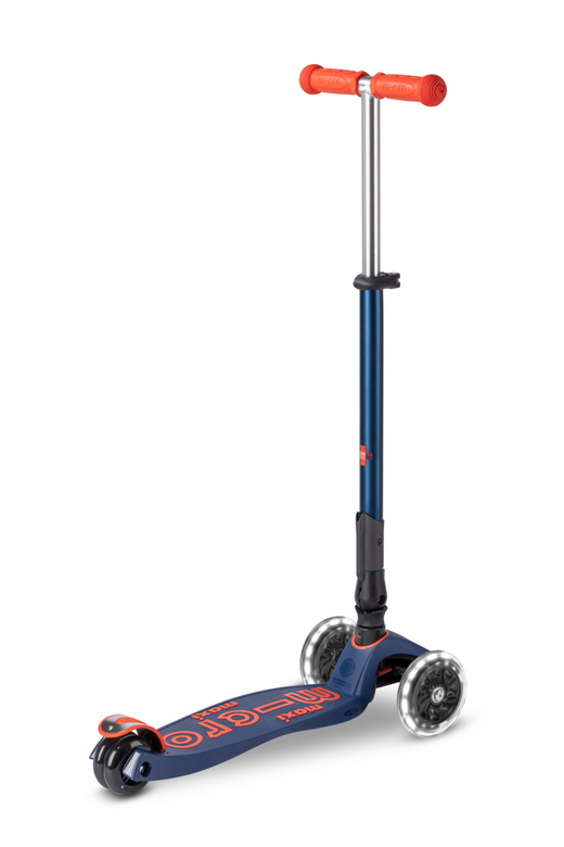 Самокат Maxi Micro Deluxe LED складной синий/красный