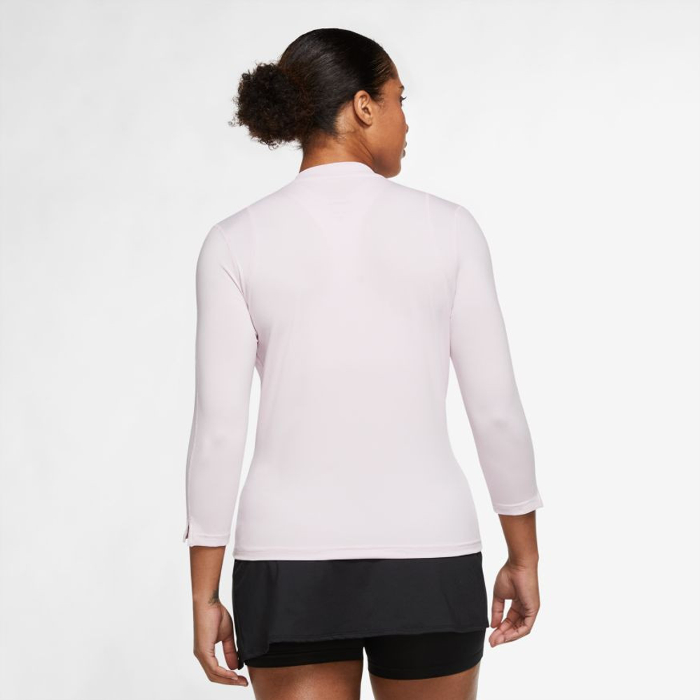Женская футболка теннисная (dł. Рукава) Nike Court Victory Dri-Fit Top 3/4 Sleeve W - regal pink/black