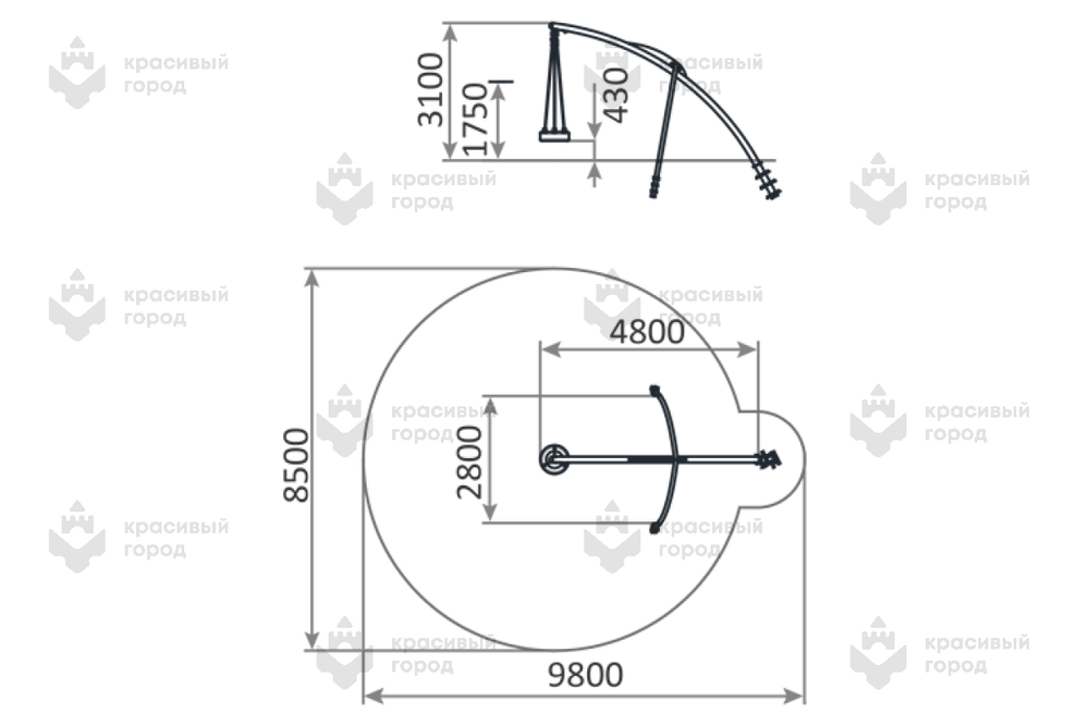 Качели металлические Новая эра