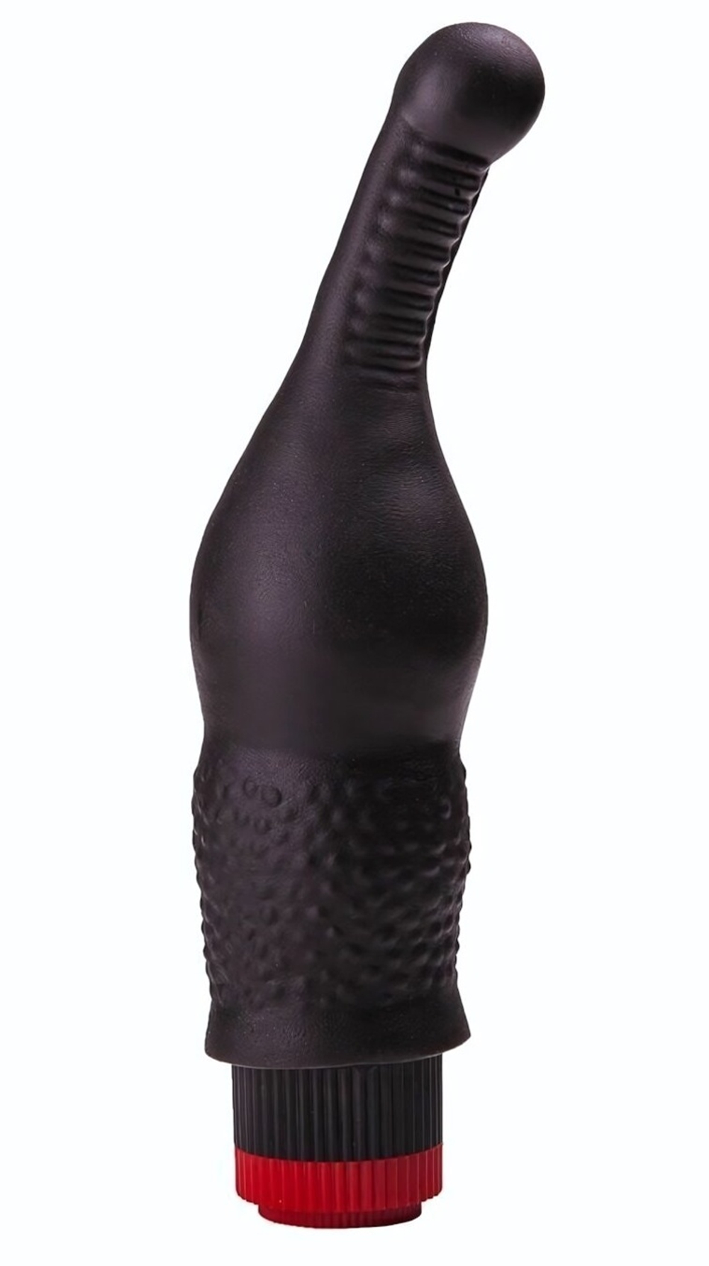 Анальный вибромассажёр с тоненьким стволом - 16,5 см. (Цвет: черный)