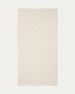 Ковер Mascarell из хлопка и полиэстера белого цвета 70 x 140 см