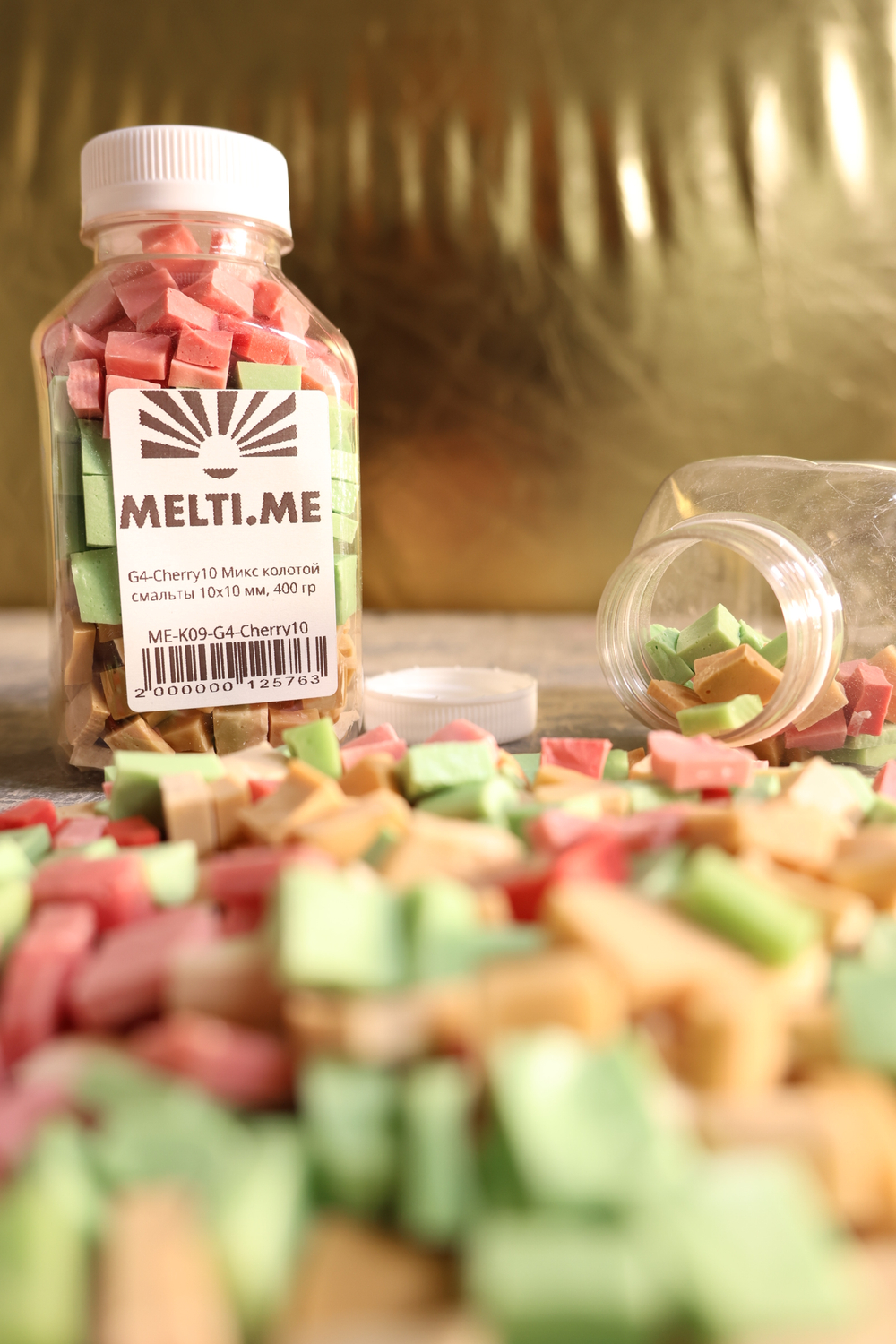 G4-Cherry10 Микс колотой смальты 10х10 мм, 400 гр