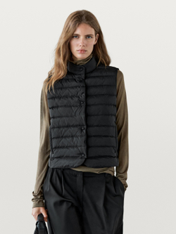 Massimo Dutti Пуховый стеганый жилет, черный