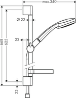Душевой гарнитур Hansgrohe Croma 27772000 хром