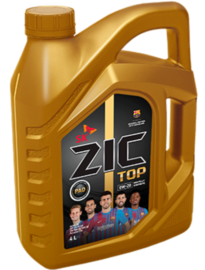 Масло ZIC TOP 0w20 SN+ C5 (4л) ПАО-синтетика