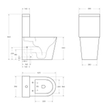 Унитаз-компакт безободковый BelBagno Flay-R BB2149CP-TOR со смывом Tornado