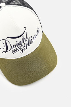 ZARA КЕПКА С КОНТРАСТНОЙ ВЫШИВКОЙ, ЭКРЮ