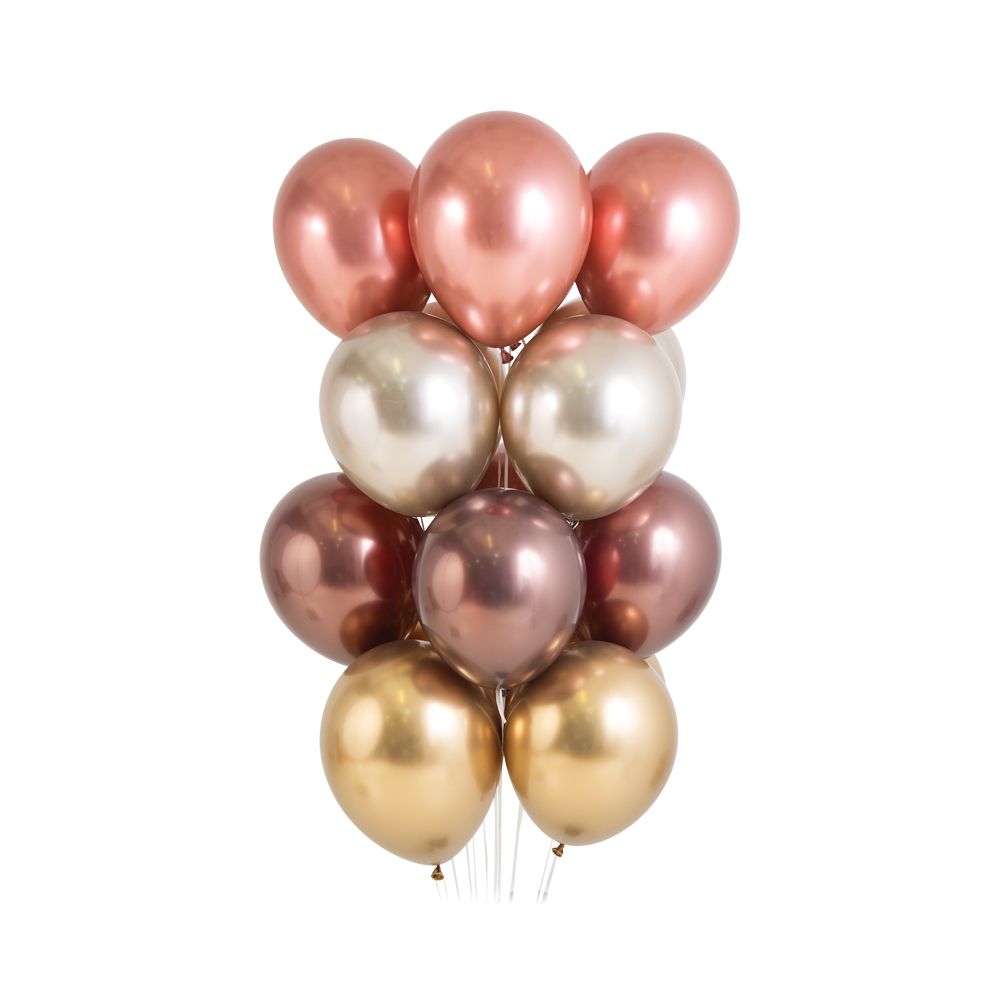 Шар (12''/30 см) Reflex, Зеркальный блеск, Золото (970), хром, 10 шт.