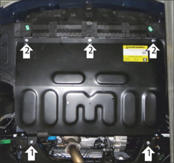 Защита стальная 2 мм; Д;КПП; Omoda S5 MOTODOR.79009